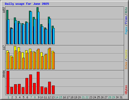 Daily usage for June 2025
