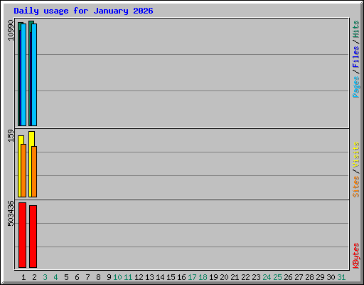 Daily usage for January 2026