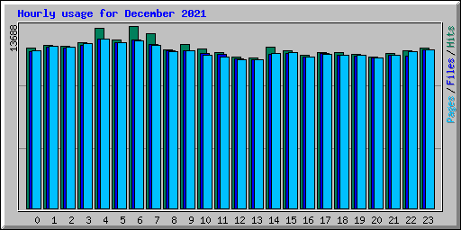 Hourly usage for December 2021