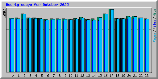 Hourly usage for October 2025